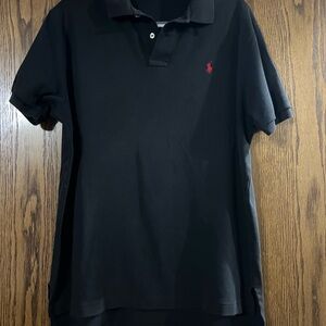Ralph Lauren Black Polo Shirt with Red Logo